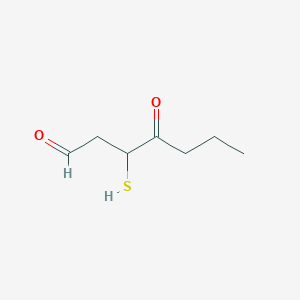 4-Oxo-3-sulfanylheptanal