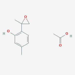 Acetic acid--5-methyl-2-(2-methyloxiran-2-yl)phenol (1/1)