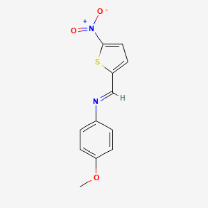 Benzenamine, 4-methoxy-N-[(5-nitro-2-thienyl)methylene]-