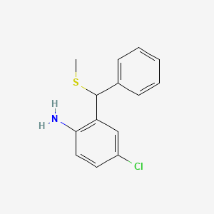 4-Chloro-2-[(methylsulfanyl)(phenyl)methyl]aniline