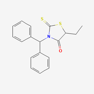 3-(Diphenylmethyl)-5-ethyl-2-sulfanylidene-1,3-thiazolidin-4-one