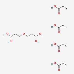 3-(3,3-Dihydroxypropoxy)propane-1,1-diol;propanoic acid