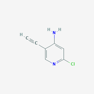 molecular formula C7H5ClN2 B1454623 2-Chloro-5-ethynylpyridin-4-amine CAS No. 1261079-58-6