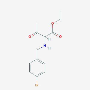 Ethyl 2-{[(4-bromophenyl)methyl]amino}-3-oxobutanoate