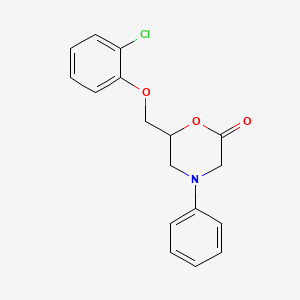 6-[(2-Chlorophenoxy)methyl]-4-phenylmorpholin-2-one