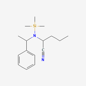 2-[(1-Phenylethyl)(trimethylsilyl)amino]pentanenitrile