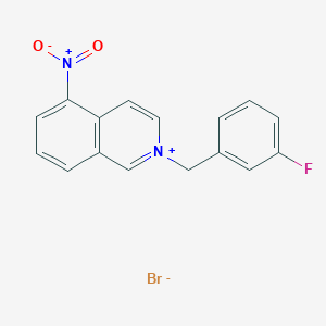 2-[(3-Fluorophenyl)methyl]-5-nitroisoquinolin-2-ium bromide