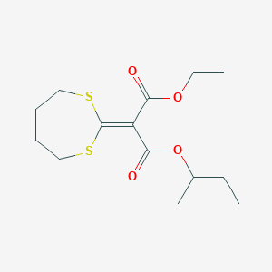 Butan-2-yl ethyl (1,3-dithiepan-2-ylidene)propanedioate