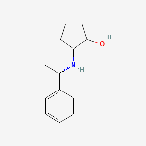 molecular formula C13H19NO B1454638 2-(((S)-1-苯乙基)氨基)环戊醇 CAS No. 537688-49-6