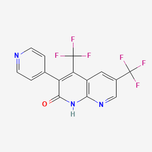 3-(Pyridin-4-yl)-4,6-bis(trifluoromethyl)-1,8-naphthyridin-2(1H)-one