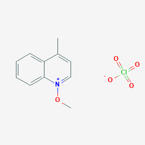 molecular formula C11H12ClNO5 B14546442 Quinolinium, 1-methoxy-4-methyl-, perchlorate CAS No. 61704-06-1