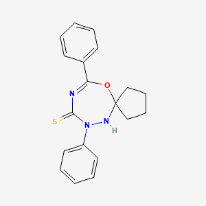 11-Oxa-6,7,9-triazaspiro[4.6]undec-9-ene-8-thione, 7,10-diphenyl-