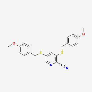 3,5-Bis{[(4-methoxyphenyl)methyl]sulfanyl}pyridine-2-carbonitrile