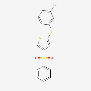 4-(Benzenesulfonyl)-2-[(3-chlorophenyl)sulfanyl]thiophene