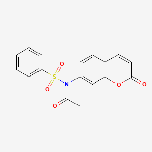 N-(Benzenesulfonyl)-N-(2-oxo-2H-1-benzopyran-7-yl)acetamide