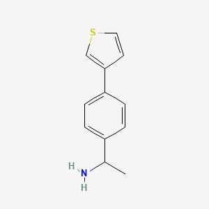 B1454648 1-(4-Thiophen-3-ylphenyl)-ethylamine CAS No. 885468-59-7