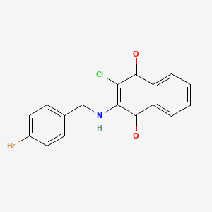 2-{[(4-Bromophenyl)methyl]amino}-3-chloronaphthalene-1,4-dione