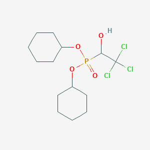 Dicyclohexyl (2,2,2-trichloro-1-hydroxyethyl)phosphonate