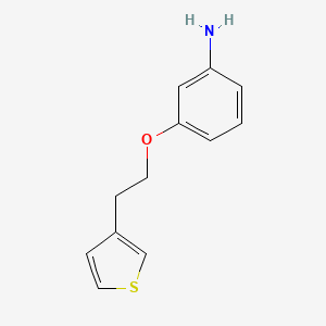 molecular formula C12H13NOS B1454649 3-[2-(噻吩-3-基)乙氧基]苯胺 CAS No. 80627-28-7