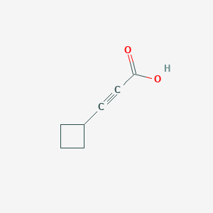 molecular formula C7H8O2 B1454650 3-Cyclobutylprop-2-ynoic acid CAS No. 1341446-83-0