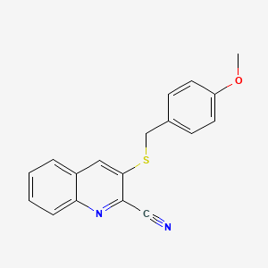 3-{[(4-Methoxyphenyl)methyl]sulfanyl}quinoline-2-carbonitrile