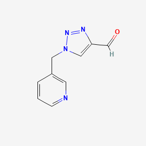 molecular formula C9H8N4O B1454656 1-(pyridin-3-ylmethyl)-1H-1,2,3-triazole-4-carbaldehyde CAS No. 915370-10-4