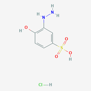 3-Hydrazinyl-4-hydroxybenzenesulfonic acid;hydrochloride