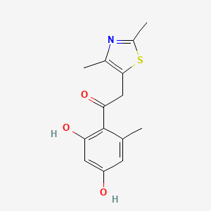 Ethanone, 1-(2,4-dihydroxy-6-methylphenyl)-2-(2,4-dimethyl-5-thiazolyl)-