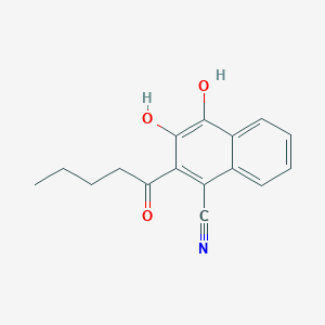 1-Naphthalenecarbonitrile, 3,4-dihydroxy-2-(1-oxopentyl)-