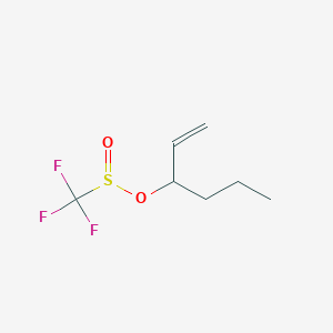 molecular formula C7H11F3O2S B14546643 Hex-1-en-3-yl trifluoromethanesulfinate CAS No. 61795-06-0