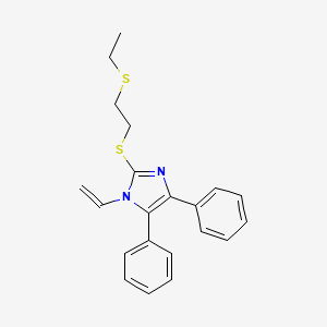 1H-Imidazole, 1-ethenyl-2-[[2-(ethylthio)ethyl]thio]-4,5-diphenyl-