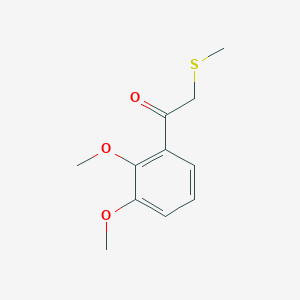 molecular formula C11H14O3S B1454674 1-(2,3-Dimethoxyphenyl)-2-(methylsulfanyl)ethan-1-one CAS No. 1344355-79-8