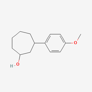 molecular formula C14H20O2 B1454677 3-(4-Methoxyphenyl)cycloheptan-1-ol CAS No. 1342111-69-6
