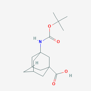 molecular formula C16H25NO4 B1454681 3-{[(Tert-butoxy)carbonyl]amino}adamantane-1-carboxylic acid CAS No. 71740-76-6