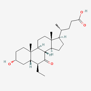 molecular formula C26H42O4 B1454684 (R)-4-((3R,5S,6S,8S,9S,10S,13R,14S,17R)-6-ethyl-3-hydroxy-10,13-dimethyl-7-oxohexadecahydro-1H-cyclopenta[a]phenanthren-17-yl)pentanoic acid CAS No. 915038-25-4