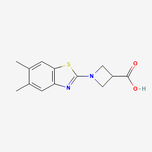 molecular formula C13H14N2O2S B1454690 1-(5,6-Dimethyl-1,3-benzothiazol-2-yl)azetidine-3-carboxylic acid CAS No. 1283108-11-1