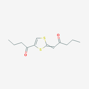 1-(4-Butanoyl-2H-1,3-dithiol-2-ylidene)pentan-2-one