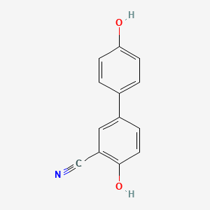 molecular formula C13H9NO2 B1454692 2-Cyano-4-(4-hydroxyphenyl)phenol CAS No. 1261973-27-6