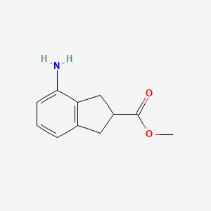 molecular formula C11H13NO2 B1454695 methyl 4-amino-2,3-dihydro-1H-indene-2-carboxylate CAS No. 888327-28-4