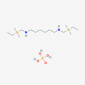 N,N'-bis[[ethyl(dimethyl)silyl]methyl]hexane-1,6-diamine;phosphoric acid