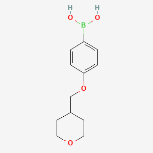 molecular formula C12H17BO4 B1454698 4-(Tetrahydro-2H-pyran-4-YL)methoxyphenylboronic acid CAS No. 1615247-95-4