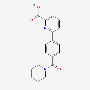 6-[4-(Piperidinocarbonyl)phenyl]picolinic acid