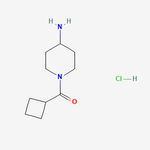 molecular formula C10H19ClN2O B1454704 (4-Aminopiperidin-1-yl)(cyclobutyl)methanone hydrochloride CAS No. 1286274-55-2