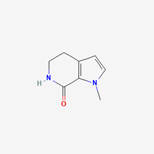 molecular formula C8H10N2O B1454706 1-甲基-1H,4H,5H,6H,7H-吡咯并[2,3-c]吡啶-7-酮 CAS No. 1311315-25-9