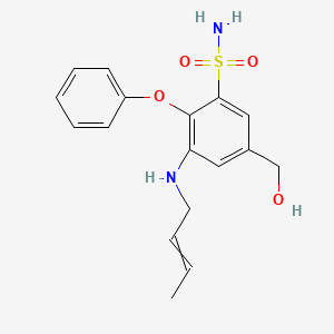 3-[(But-2-en-1-yl)amino]-5-(hydroxymethyl)-2-phenoxybenzene-1-sulfonamide