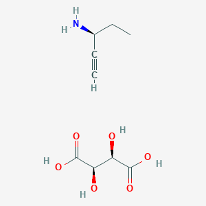 (2R,3R)-2,3-dihydroxybutanedioic acid;(3S)-pent-1-yn-3-amine