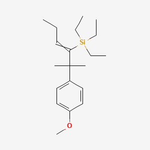 Triethyl[2-(4-methoxyphenyl)-2-methylhex-3-en-3-yl]silane