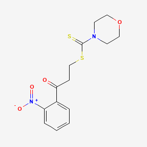 3-(2-Nitrophenyl)-3-oxopropyl morpholine-4-carbodithioate