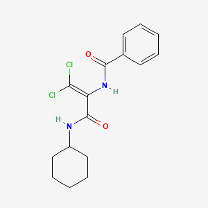 N-[1,1-Dichloro-3-(cyclohexylamino)-3-oxoprop-1-en-2-yl]benzamide