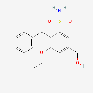 2-Benzyl-5-(hydroxymethyl)-3-propoxybenzene-1-sulfonamide